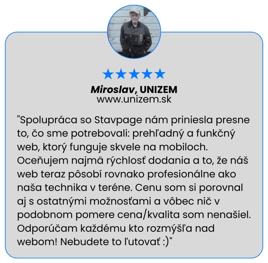 StavPage, unizem recenzia stavpage