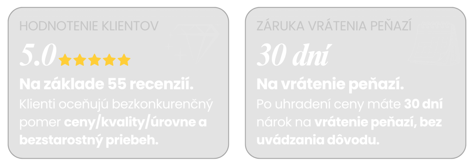 Hodnotenie, záruka